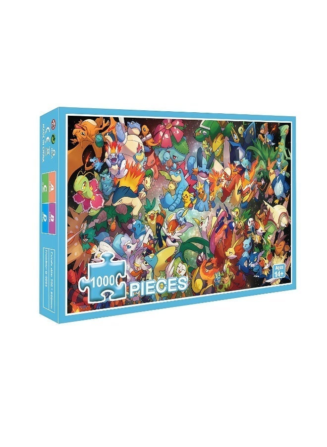 Pokemon GO 1000-Piece Colorful Anime Puzzle for Kids and Adults - Fun Desktop Brain Teaser - Image 1