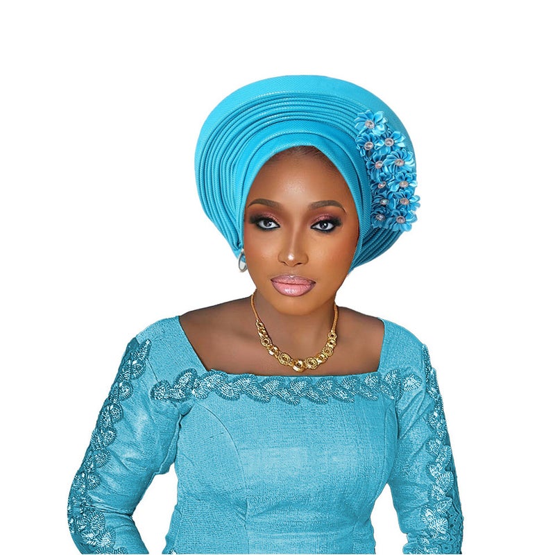 New   Cap Velvet Side Rose Indian Turban Hat - Image 1