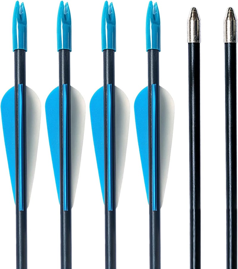 PANDARUS Archery 28" Fiberglass Archery Target Practice Arrows, for Children, Woman or Beginner, for Recuve Bow(Pack of 12) - Image 3
