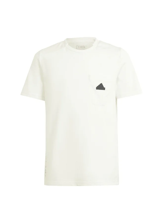 اديداس adidas J Ce T-Shirt Beige Training T-Shirts 7-8Y