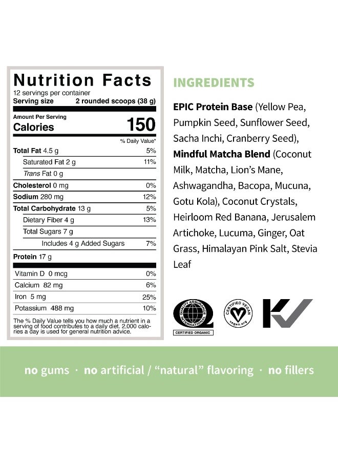 Sprout Living Organic Plant Protein Matcha Nootropics  - Image 3