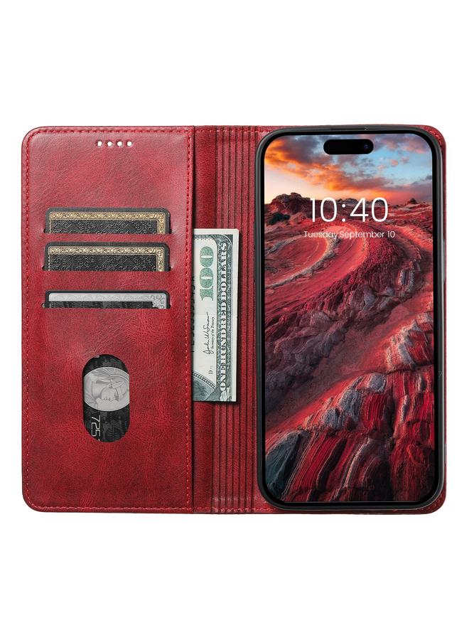 Suteni Case For iPhone 14 J02 Oil Wax Wallet Leather Phone Case - Image 4