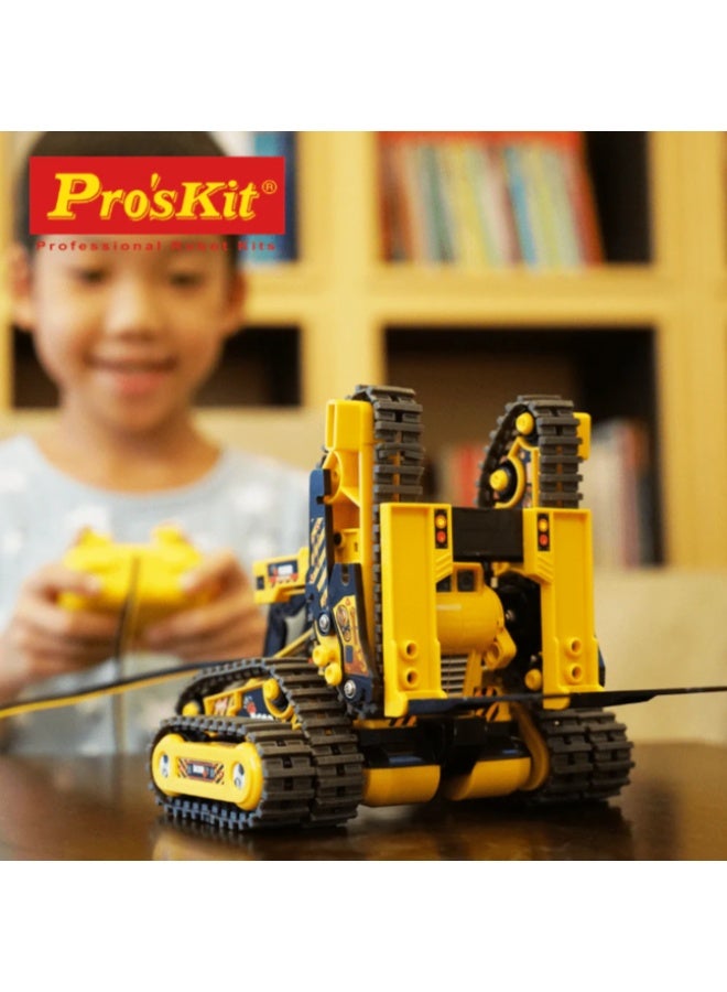 Pro'skit Pro’sKit GE-536N 3-in-1 All Terrain Robot Kit – DIY STEM Transforming Robot Toy for Kids (Tank, Stacker & Claw Car) - Image 4