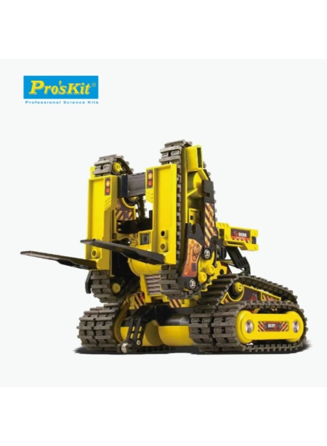 Pro'skit Pro’sKit GE-536N 3-in-1 All Terrain Robot Kit – DIY STEM Transforming Robot Toy for Kids (Tank, Stacker & Claw Car) - Image 2