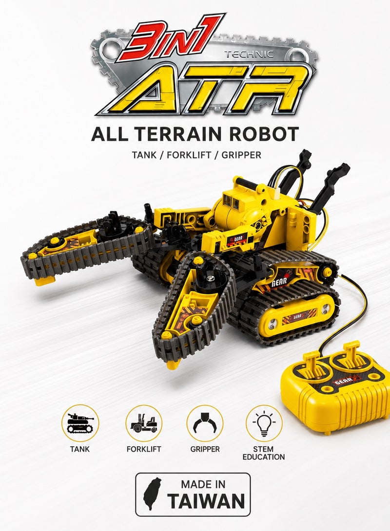 Pro'skit Pro’sKit GE-536N 3-in-1 All Terrain Robot Kit – DIY STEM Transforming Robot Toy for Kids (Tank, Stacker & Claw Car) - Image 2