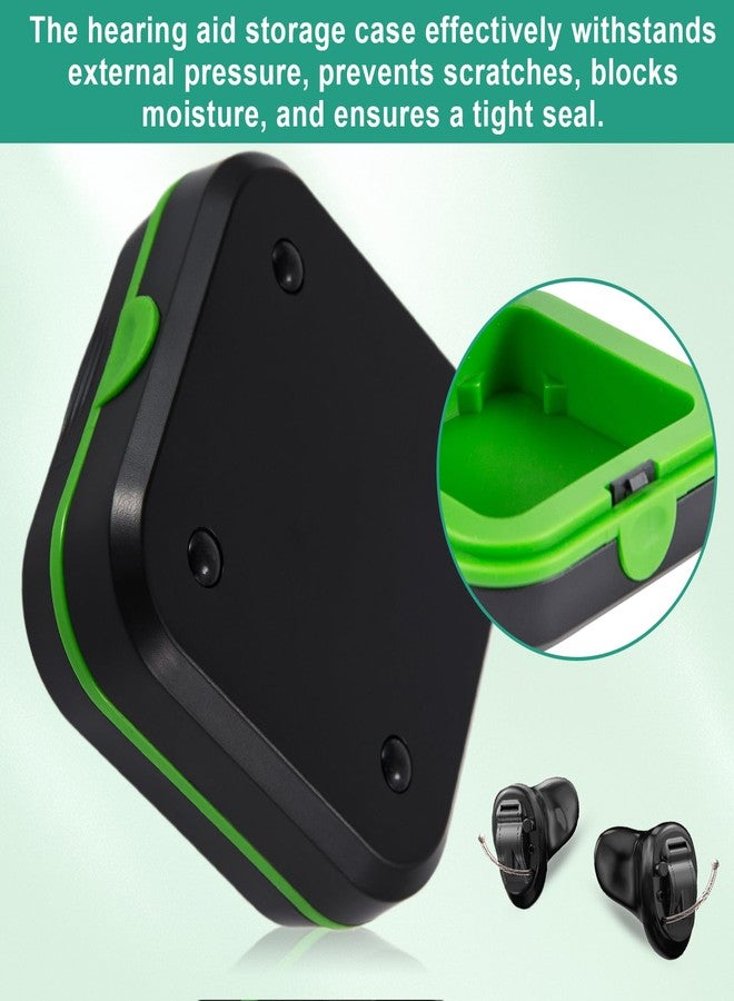 FDFuZhao Hearing Aid Case Hard, Hearing aid Travel case, Hearing Aid Accessories with Cushioned Interior for 2 Hearing Aids, Waterproof Drop Resistance Storage Box(2.75 x 2 .75x 1.18in) - Image 4