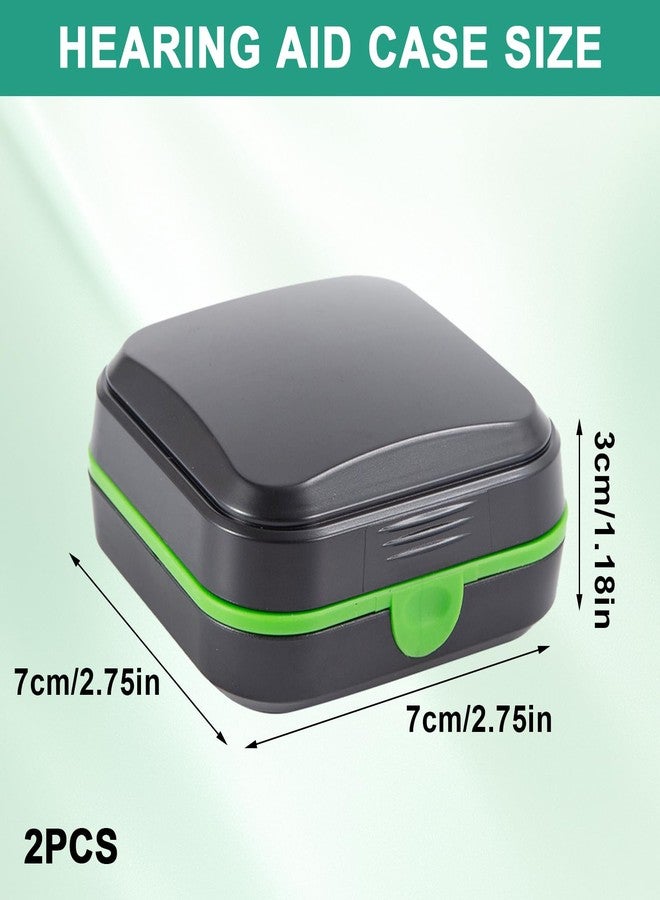 FDFuZhao Hearing Aid Case Hard, Hearing aid Travel case, Hearing Aid Accessories with Cushioned Interior for 2 Hearing Aids, Waterproof Drop Resistance Storage Box(2.75 x 2 .75x 1.18in) - Image 2