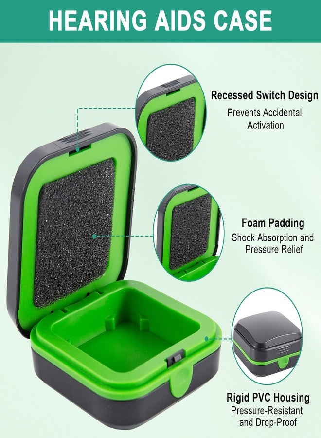 FDFuZhao Hearing Aid Case Hard, Hearing aid Travel case, Hearing Aid Accessories with Cushioned Interior for 2 Hearing Aids, Waterproof Drop Resistance Storage Box(2.75 x 2 .75x 1.18in) - Image 3