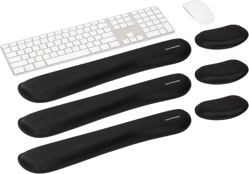 Mind Reader Harmony Collection Wrist Rest, Set of 3, Black - Image 1