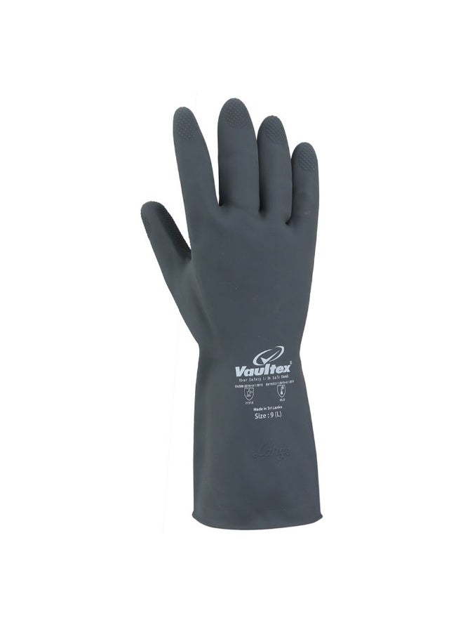Vaultex Vaultex RUM latex Rubber gloves Color Black, Size M, 100gm/Pair, 1Pair/Pack  - Image 1