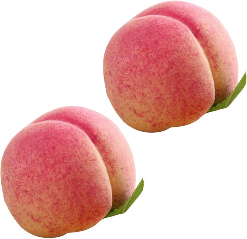 2 Realistic Peach Decor Props For Home Office Photography Pink Color - Image 1