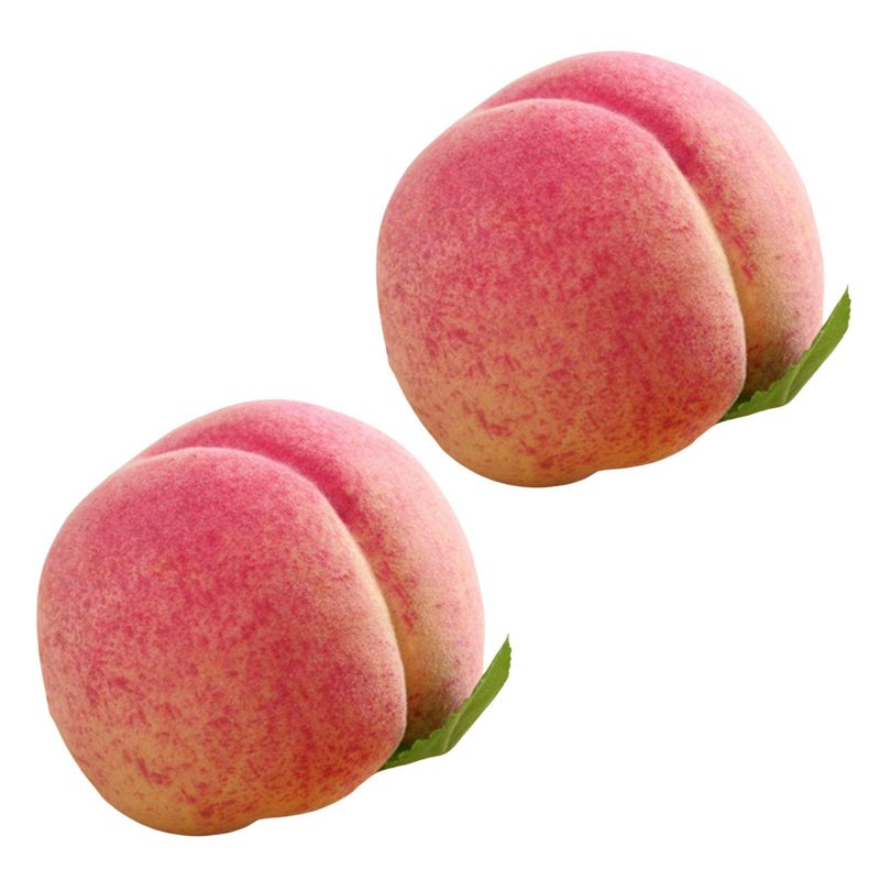2 Realistic Peach Decor Props For Home Office Photography Pink Color - Image 2