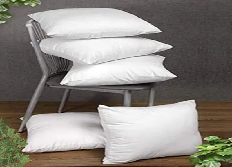 GUFFAW Microfiber Pillow Filler Comfort sleeping17 x27 inches Pack of 5 (White) - Image 1