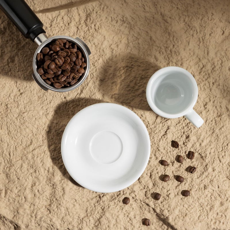 loveramics فنجان إسبريسو مع saucer مجموعة فنجان إسبريسو سيراميك 80 مل 27 أونصة بيضاء - Image 4