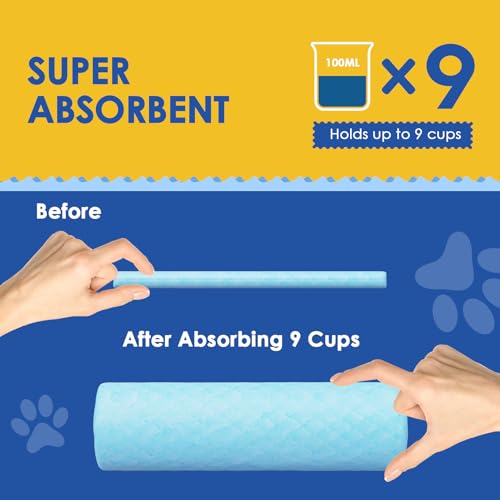 JollyMate 28"x34" Dog Pee Pads Extra Large, 50 Pack X-Large Super Absorbent Pet Pee Pads with Adhesive Tabs, 6 Layers Thick Leak-Proof Potty Pads for Dogs and Puppies - Image 3