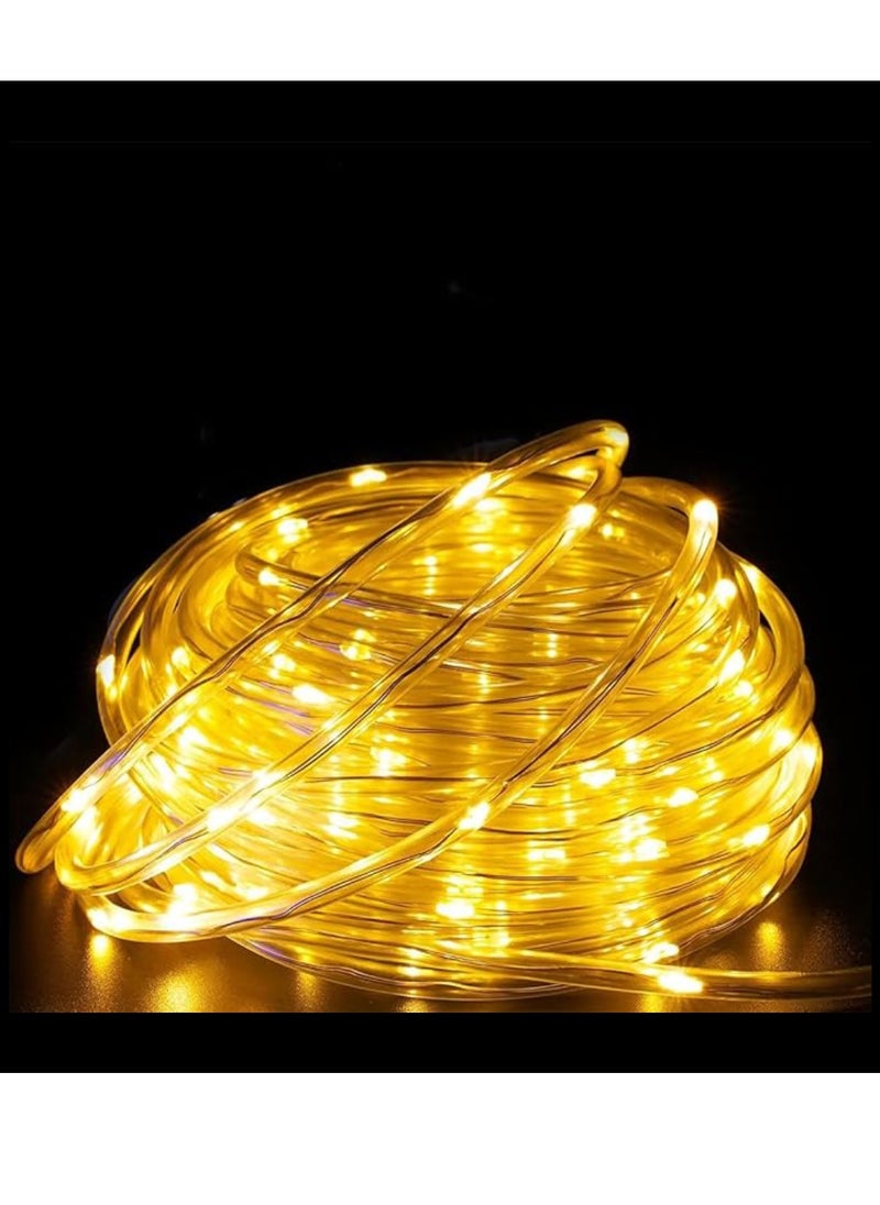 Yuwell 10M LED String Lights Outdoor Waterproof Copper Wire String Lights For Garden Fence Patio Yard And Ramadan Decoration Light Fairy Light For Wedding Indoor And Outdoor Decoration Warm White 2 Pin Plug  - Image 1