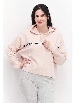 PUMA Women Sportswear Fit Hooded Long Sleeves Brand Logo Sweatshirt, Rose  - Image 1