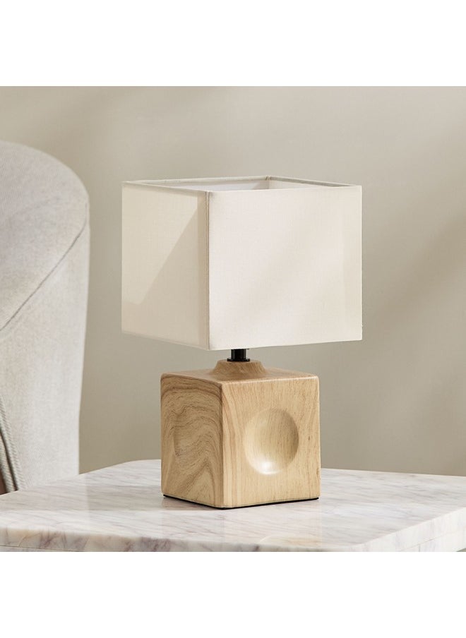 Home Box - Marbella Ceramic Table Lamp with Fabric Shade 26.5 cm - Image 1