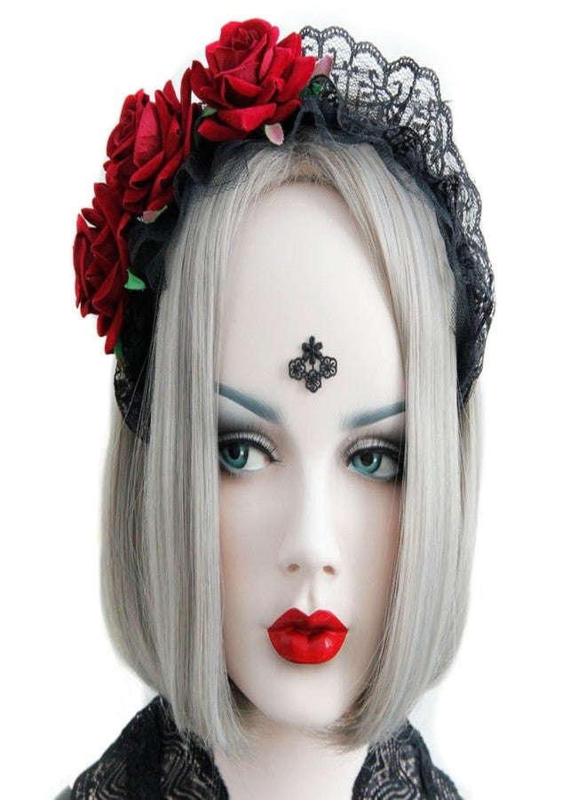 MioCloth Flower Headband Rose Crown Halloween Party Cosplay Costumes Hair Accessories - Image 2