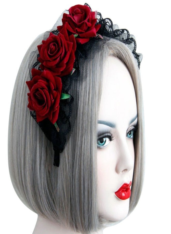 MioCloth Flower Headband Rose Crown Halloween Party Cosplay Costumes Hair Accessories - Image 3
