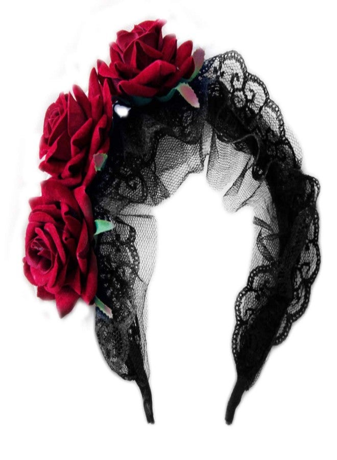 MioCloth Flower Headband Rose Crown Halloween Party Cosplay Costumes Hair Accessories - Image 1