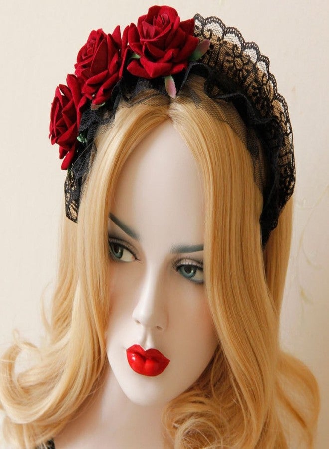 MioCloth Flower Headband Rose Crown Halloween Party Cosplay Costumes Hair Accessories - Image 5