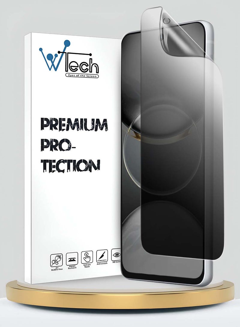 Wtech Tecno Spark 30C 4G/5G 2024 Premium Hydrogel Anti Spy / Anti Privacy Film Thin and Flexible Screen Protector (MSHFMP) - Clear  - Image 1