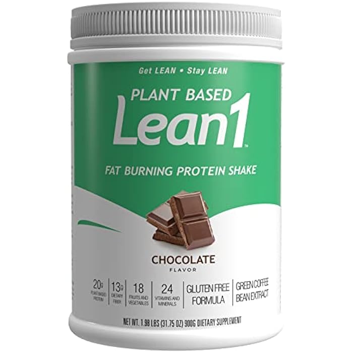 Lean1 مسحوق بروتين بديل الوجبات النباتي Lean1 بنكهة الشوكولاتة، عبوة 15 حصة - Image 1