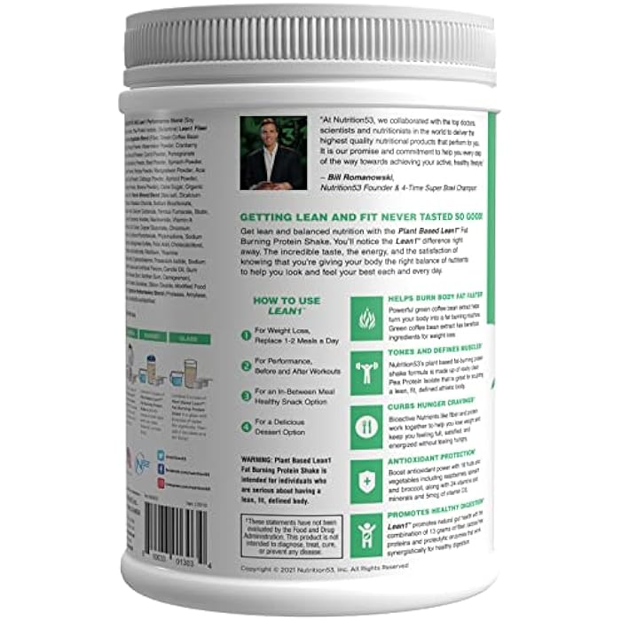 Lean1 مسحوق بروتين بديل الوجبات النباتي Lean1 بنكهة الشوكولاتة، عبوة 15 حصة - Image 3