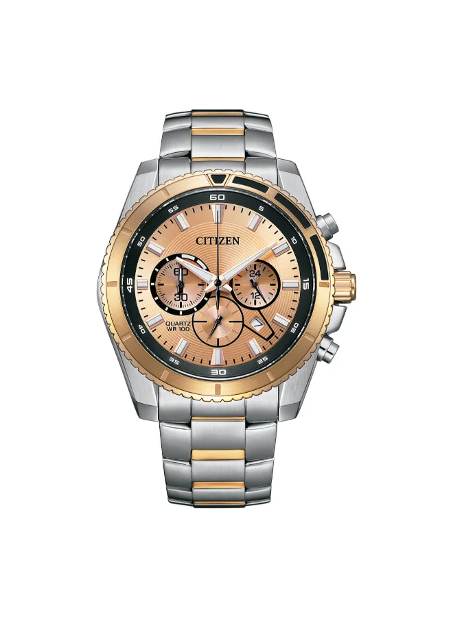 CITIZEN Men's Stainless Steel with Two-Tone Rose Gold Plating Strap Analog Watch AN8204-59X - 46.4 mm