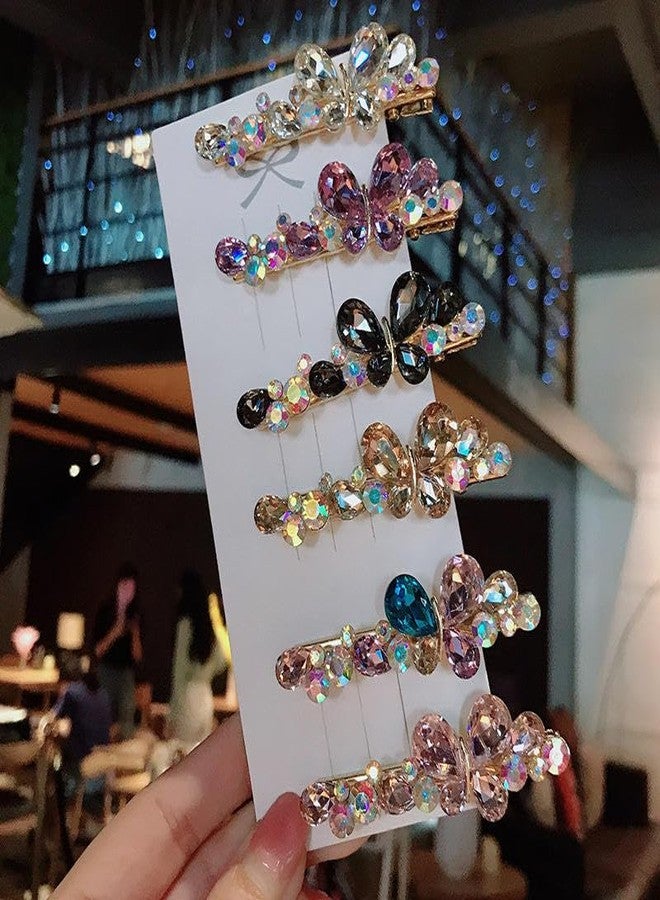 Shivashay Charm Rhinestone Hair Accessories | Butterfly Hair Clip | Hair Clamps Hair Barrettes Strong Hold Hair Pins (Multicolour, Pack of 1) - Image 1