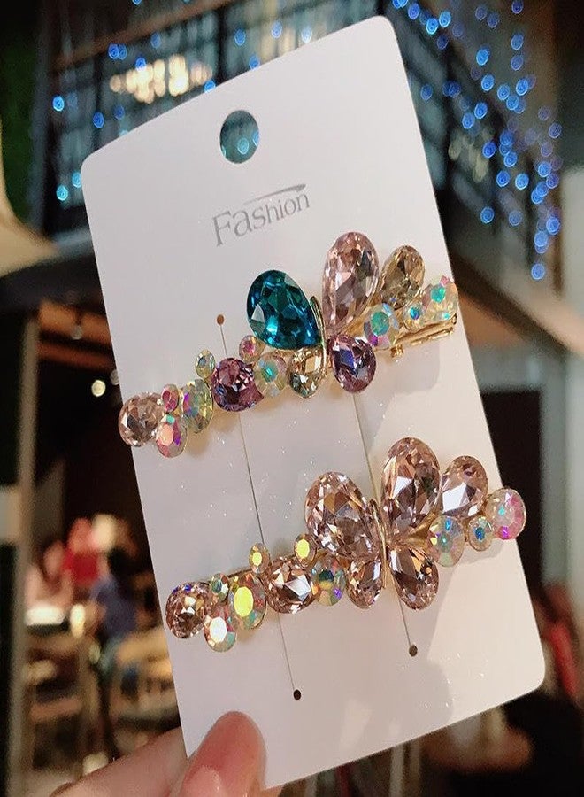 Shivashay Charm Rhinestone Hair Accessories | Butterfly Hair Clip | Hair Clamps Hair Barrettes Strong Hold Hair Pins (Multicolour, Pack of 1) - Image 2