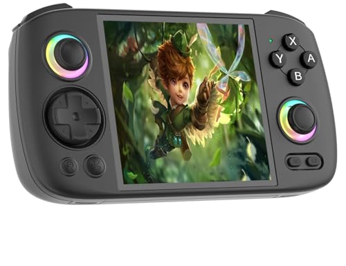 Voacle RG Cube Retro Handheld Game Console Android 13 System Unisoc T820 Processor 395 Inch IPS Touch Screen 5200mAh Battery 16 Million Color RGB Joystick LightingBlack - Image 1
