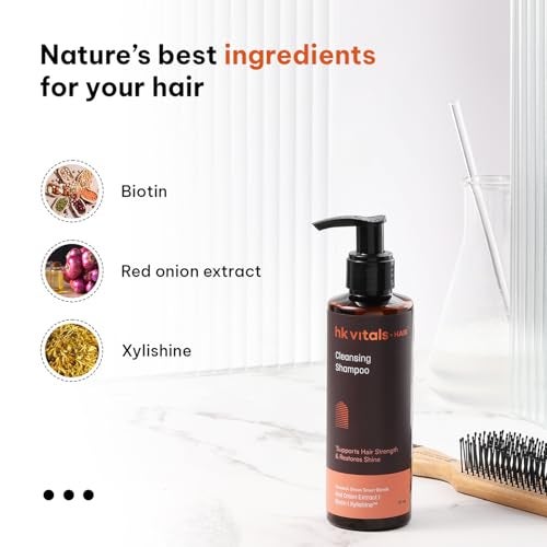 hk vitals Hair Cleansing Shampoo for Women & Men (175ml) | Supports Hair Strength & Restore Shine with Red Onion Extract | Biotin | Xylishine - Image 5