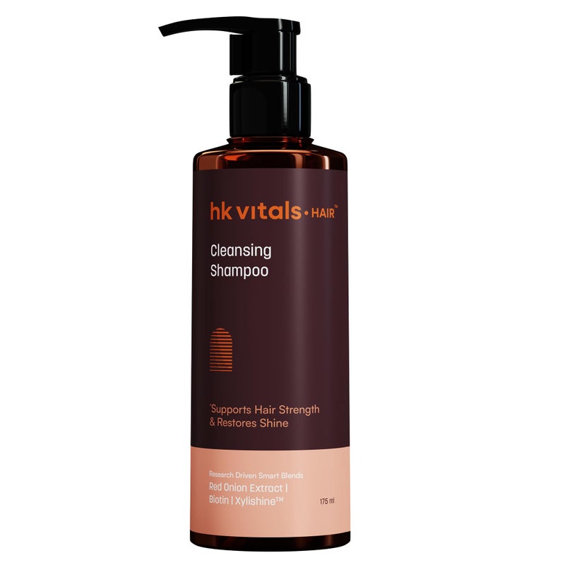 hk vitals Hair Cleansing Shampoo for Women & Men (175ml) | Supports Hair Strength & Restore Shine with Red Onion Extract | Biotin | Xylishine - Image 2