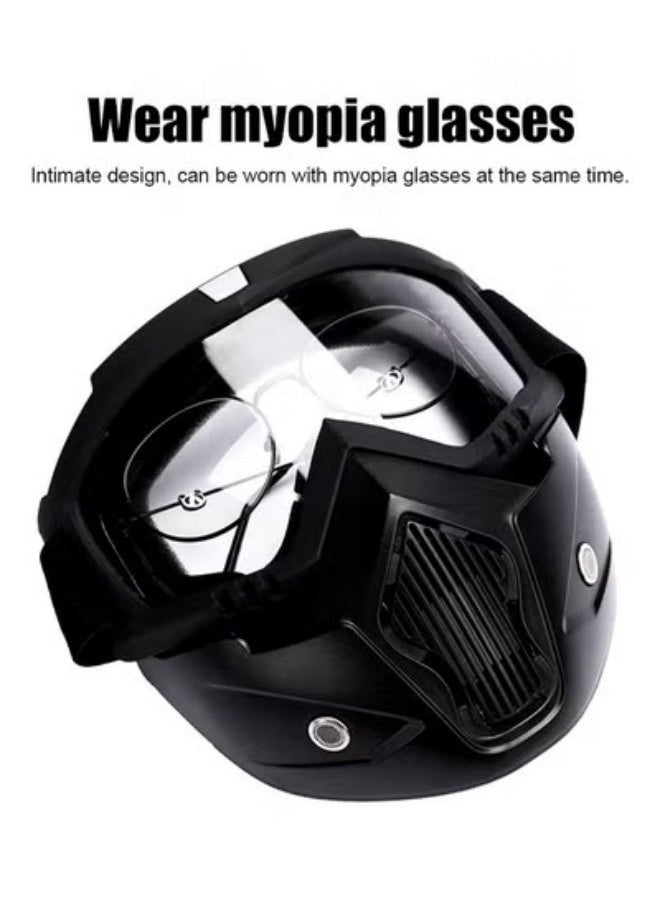 Occuwzz - Retro-Style Off-Road Motorcycle Goggles - Anti-Fog Impact-Resistant Protective Eyewear for Skiing, Cycling & Outdoor Sports - Image 1