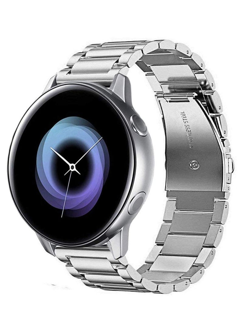 حزام ساعة 20 ملم من الفولاذ المقاوم للصدأ، حزام سريع التحرير لساعة سامسونج جالاكسي 4 40 ملم 44 ملم/ساعة 4 كلاسيك 42 ملم 46 ملم /جير سبورت/active2 40 ملم 44 ملم/Amazfit GTR 42 ملم/ GTS 2/هواوي GT2 42 م - Image 1