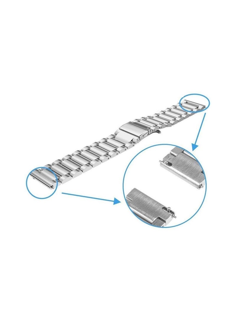 حزام ساعة 20 ملم من الفولاذ المقاوم للصدأ، حزام سريع التحرير لساعة سامسونج جالاكسي 4 40 ملم 44 ملم/ساعة 4 كلاسيك 42 ملم 46 ملم /جير سبورت/active2 40 ملم 44 ملم/Amazfit GTR 42 ملم/ GTS 2/هواوي GT2 42 م - Image 4