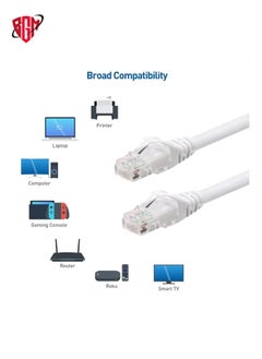 15M Ethernet Cable Cat6 Cable Network Cable SPEED SPEED RJ45 Ethernet Patch Cable متوافق مع الكمبيوتر المحمول ، الكمبيوتر الشخصي ، PS5 ، PS4 ، التلفزيون ، المودم ، جهاز التوجيه والتبديل الأبيض - pzsku/Z08484BBB9720971DED8DZ/45/_/1735087266/e54eb7e0-4e20-4560-9d26-e80c37bf3fb6