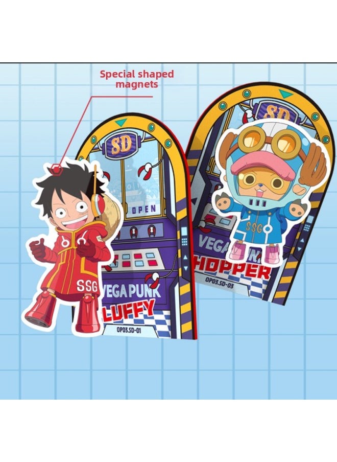 East Man Society One Piece Third Play Pirate Animation Surrounding Fun Card Blind Box Unpacking Products Listed And Snapped Up-Color:Mocha One Piece Popular Edition Season 1 10 Packs Per Box 2 Cards + 2 Sheets Per Pack  - Image 3