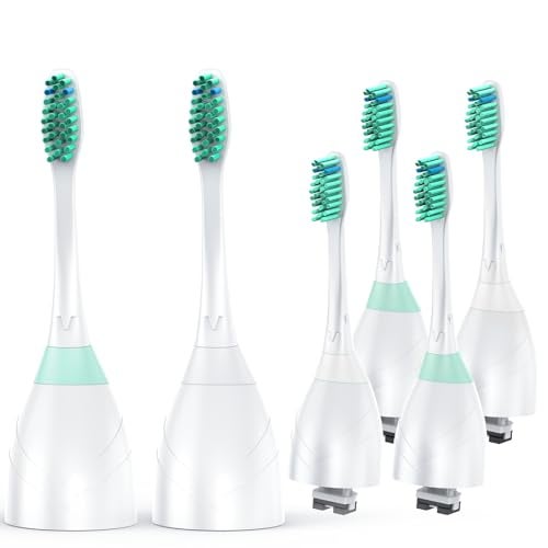 Tonhomki Replacement Heads for Philips Sonicare - Replacement Toothbrush Head Compatible with Phillips Sonicare Screw-on Electric Brush, E-Series, Essence, Xtreme, Elite, Advance and CleanCare, 6 Pack - Image 1