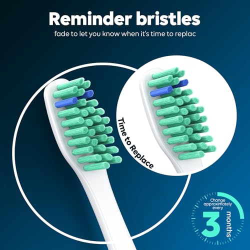 Tonhomki Replacement Heads for Philips Sonicare - Replacement Toothbrush Head Compatible with Phillips Sonicare Screw-on Electric Brush, E-Series, Essence, Xtreme, Elite, Advance and CleanCare, 6 Pack - Image 4