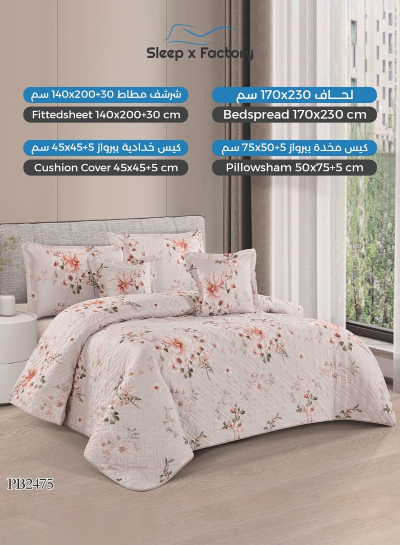 Sleep x Factory 4-Piece Compressed Comforter Set – Soft Microfiber Fabric – Elegant Design