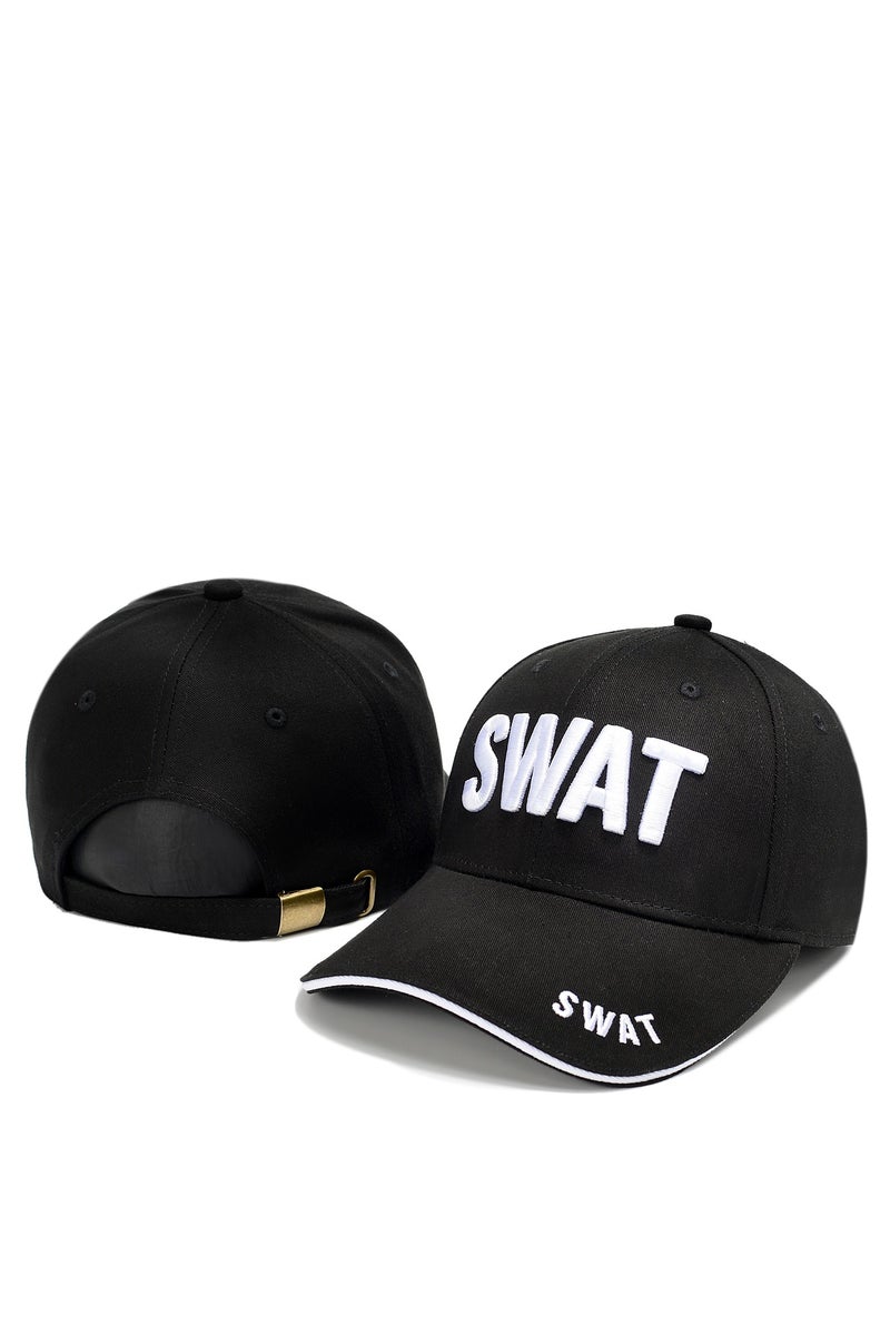 Swat قبعة بيسبول سوداء بطابع SWAT