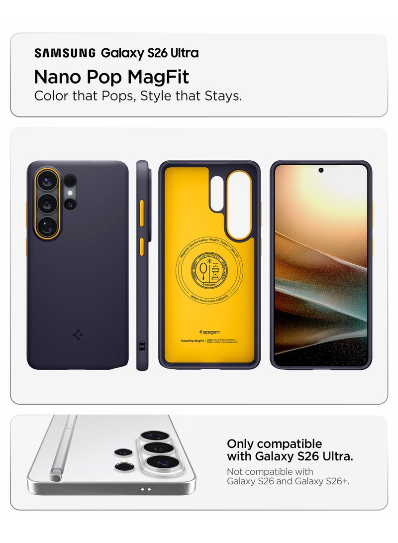 Spigen Nano Pop MagFit Samsung Galaxy S26 ULTRA Case [MagSafe] Cover - Blueberry Navy - Image 2