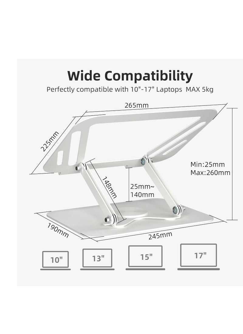 Generic Laptop Stand for Desk, Ergonomic Foldable Computer Holder with Adjustable Height, Ventilated Laptop Desk Riser Compatible with MacBook Air, Pro, Dell XPS and Most...  - Image 4