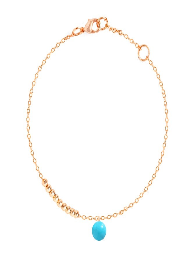 مينوتيا خلخال مينوتيا مطلي بالذهب الوردي بتصميم سلسلة للنساء والفتيات_MNT0385TQ_RG - Image 1