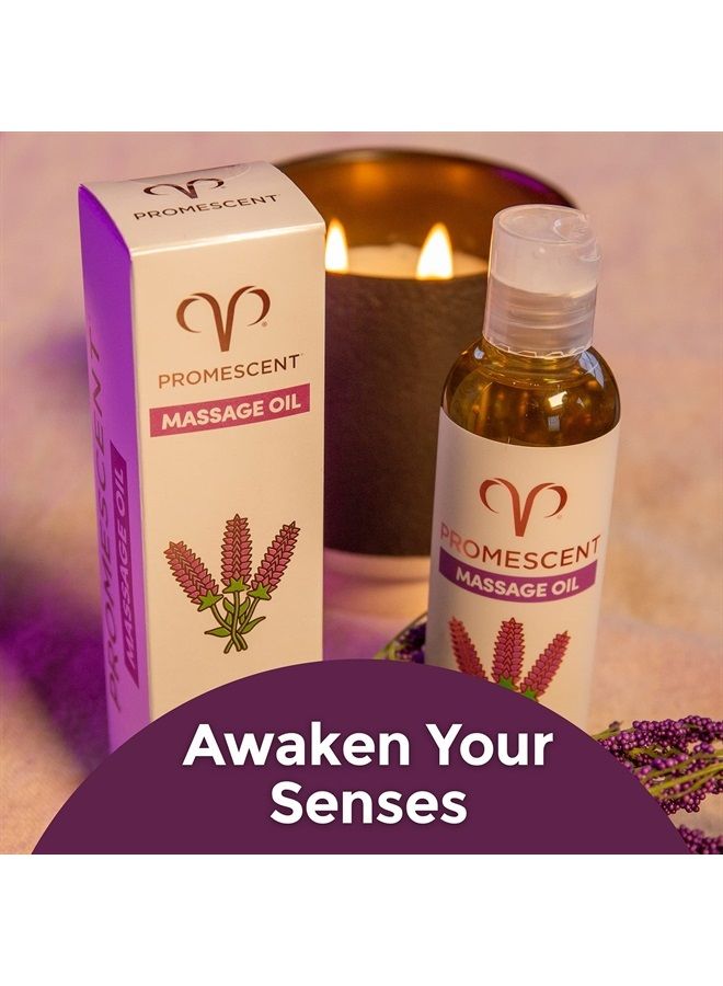 Promescent Lavender Massage Oil with Essential Oils, Relaxing Full Body Therapy for Men & Women to Relieve Stress & Sore Muscles, Soothing Scent (4 oz) - Image 2