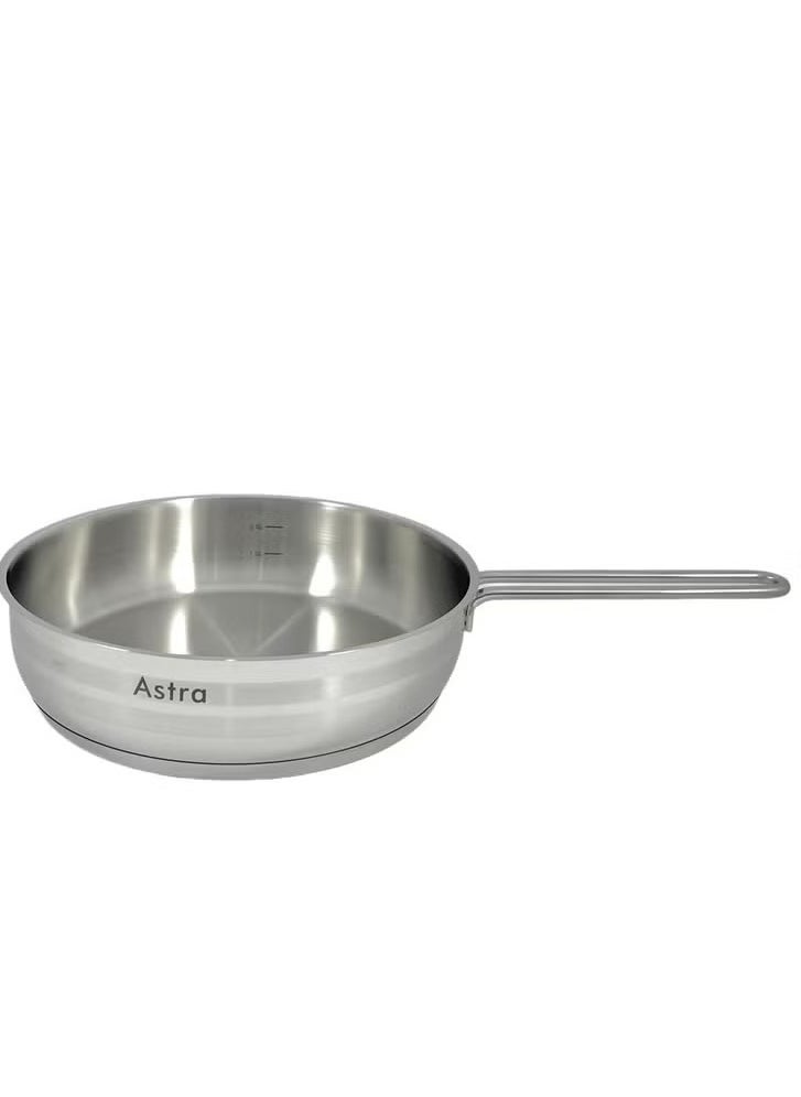 Homemaker ASTRA Premium Stainless Steel Frypan – 24cm, 2.5L | Non-Stick, Long-Lasting Performance, Elegant Design | Made in Turkey  - Image 2
