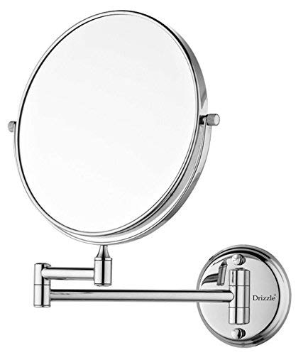 Drizzle DRIZZLE Face Mirror 8 Inch One Side Standard One Side 5X Magnifying Shaving MirrorMakeup MirrorVanity MirrorWall Mount Face MirrorBathroom MirrorAdjustable Mirror  - Image 1